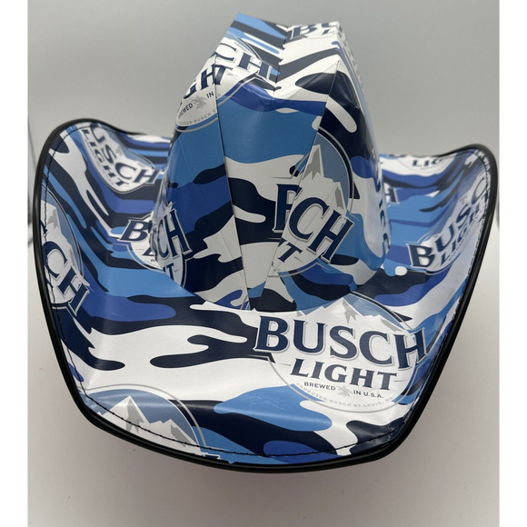 Anheuser Busch Beer Cowboy Hat Beer Box Cardboard One Size Adult NEW!! - Picture 3 of 5